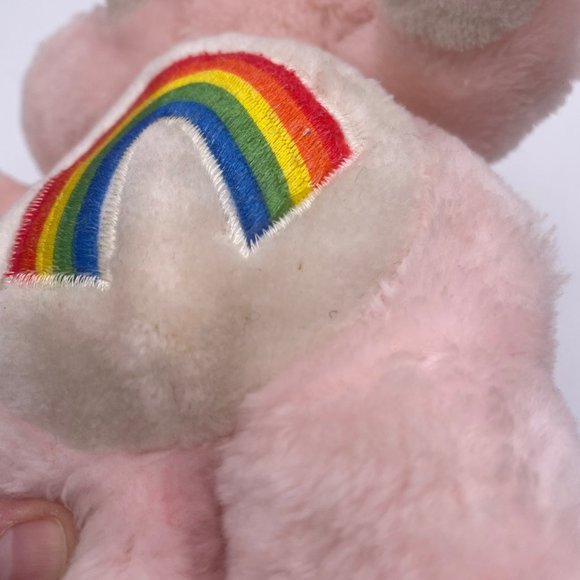 CHEER BEAR Vintage 1983 Kenner Care Bears 13" Plush Stuffed Toy PINK Rainbow - Picture 12 of 14